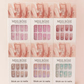 Miss Rose Stick-On Fancy Nails